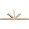 Ekena Millwork Kennewick Smooth Timber Gable Bracket, Douglas Fir, 108"W x 58"H x 5 1/2"D x 5 1/2"F, 13/12 Pitch GBW108X58X0606KEN00SDF - alternate 4